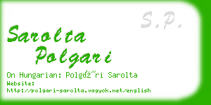 sarolta polgari business card